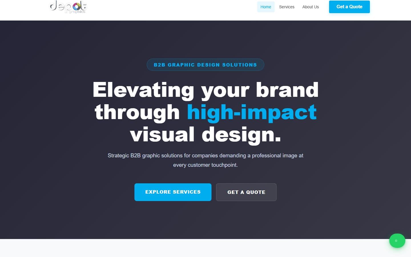 Captura real del sistema digital de Depot Graphics, mostrando briefing + tablero.